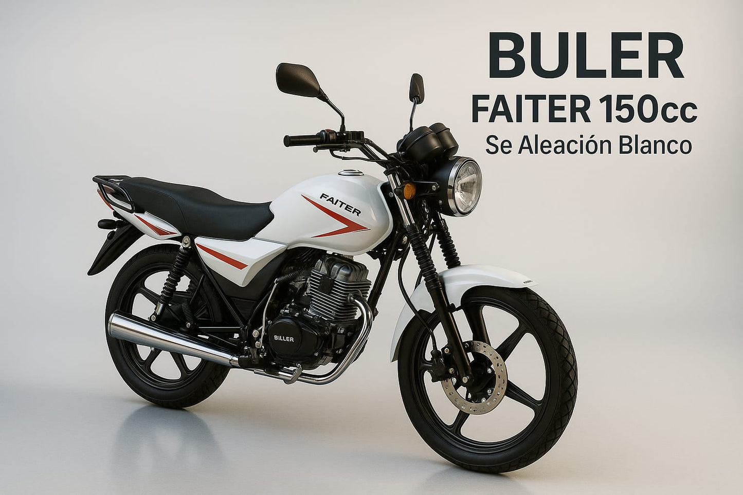 Motocicleta Buler Faiter Se 150cc Aleación Blanco
