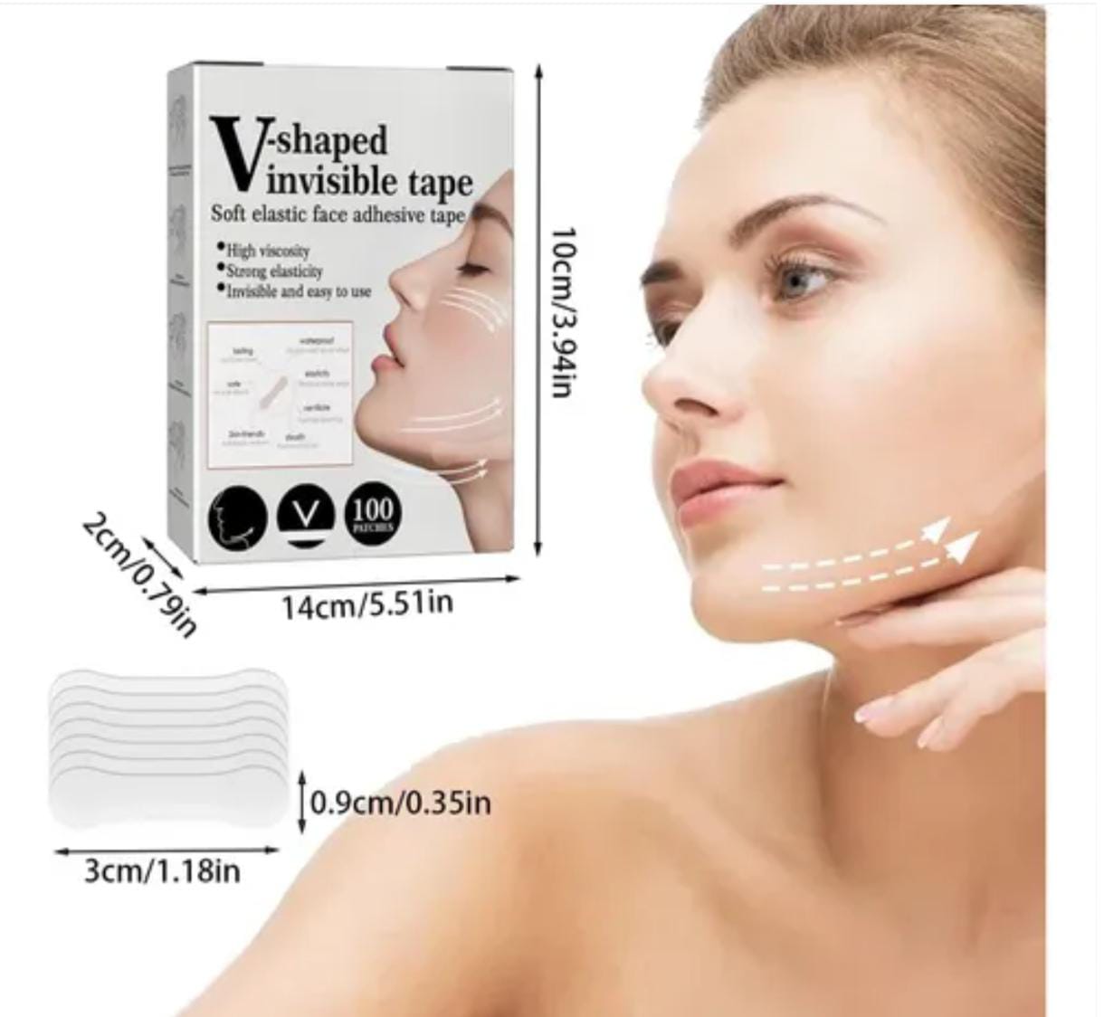 CINTA ADHESIVA ELÁSTICA PARA EL ROSTRO ✅